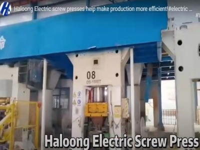 Haloong Electric screw presses help make production more efficient!