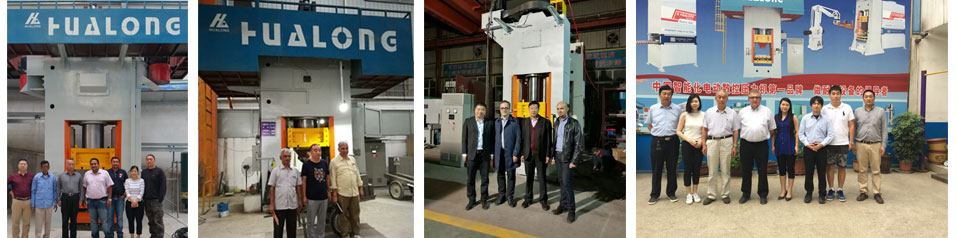 Foreign customer visit the electric  screw press customer site