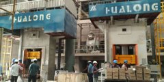 Electric screw press and automatic feeding machine exported