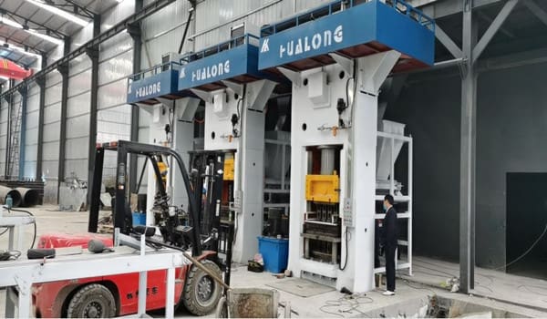 Installation of fire brick production line